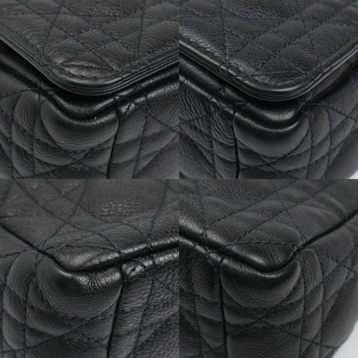 Christian DIOR Caro Medium Cannage Chain Shoulder Bag Black M9242uwhc_m900