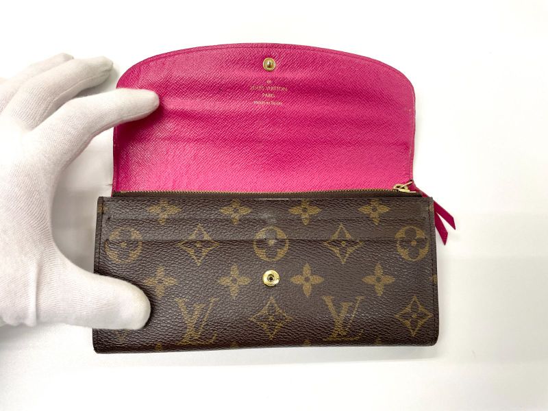 Louis Vuitton Monogram Portefeuille Emilie Zipper Long Wallet M41943 Brown ×