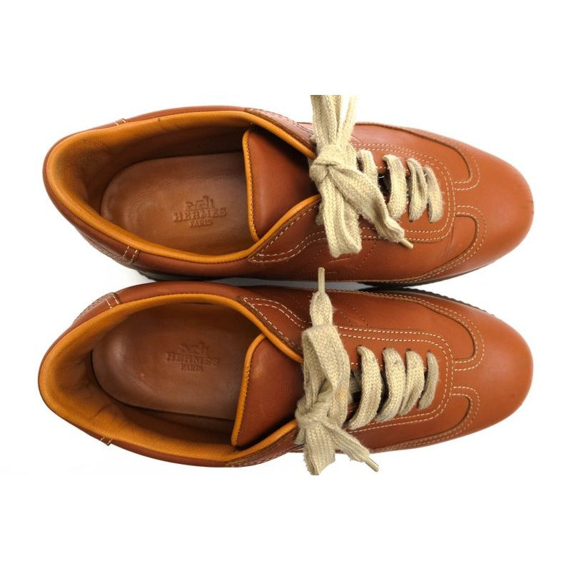 Hermes Shoes Sneakers Low Cut Women Leather Brown Quick — view 5