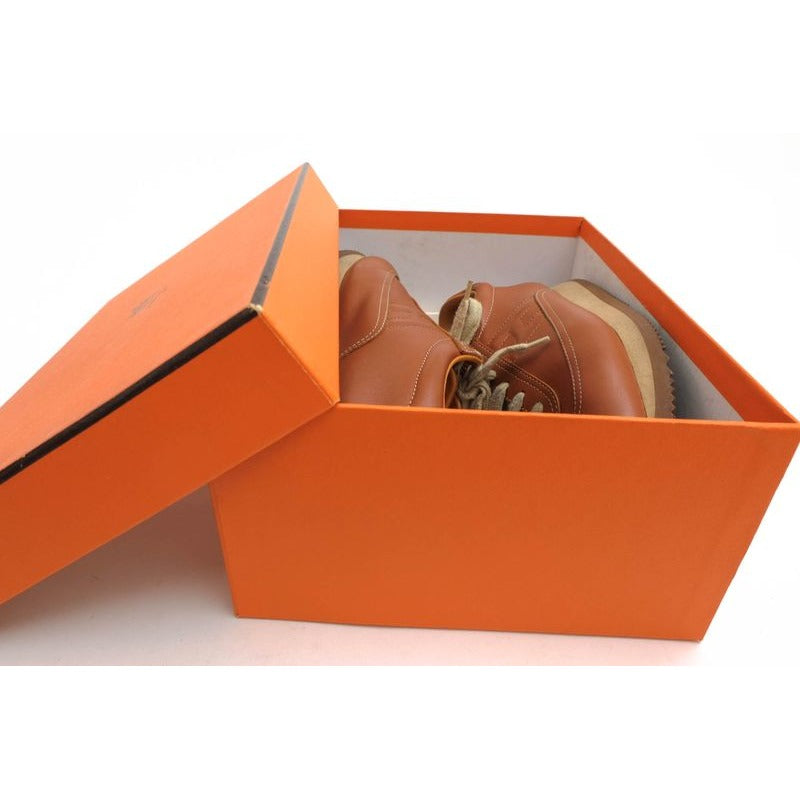 Hermes Shoes Sneakers Low Cut Women Leather Brown Quick — view 9