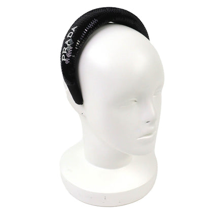 Prada Logo Sequin Headband Hair Black Recommended — view 2