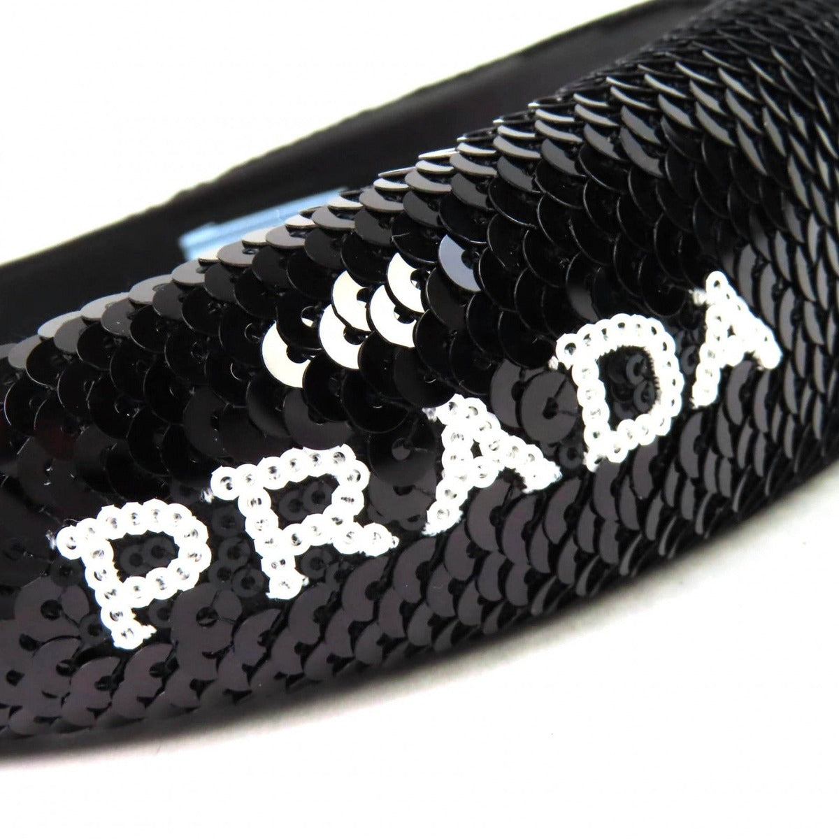 Prada Logo Sequin Headband Hair Black Recommended — view 6