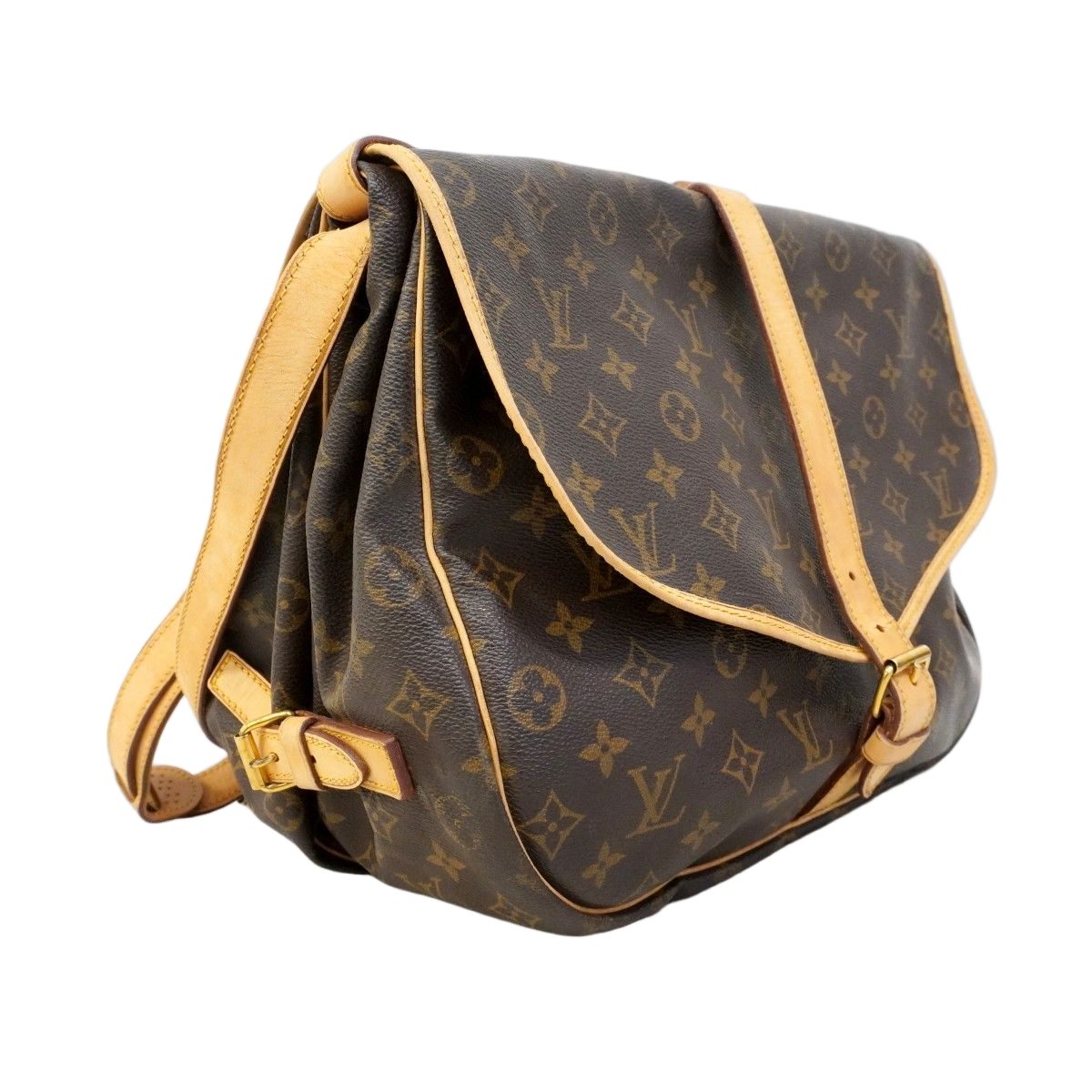 Louis Vuitton Shoulder Bag Monogram Saumur 35 Brown — view 2