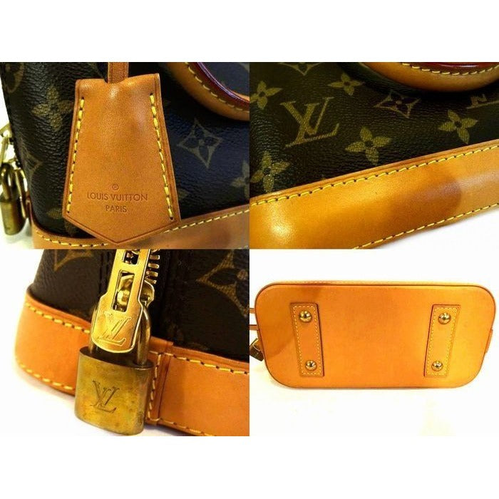 Louis Vuitton Sn1189 IC Chip Monogram Alma BB Handbag Brown 2-Way — view 4