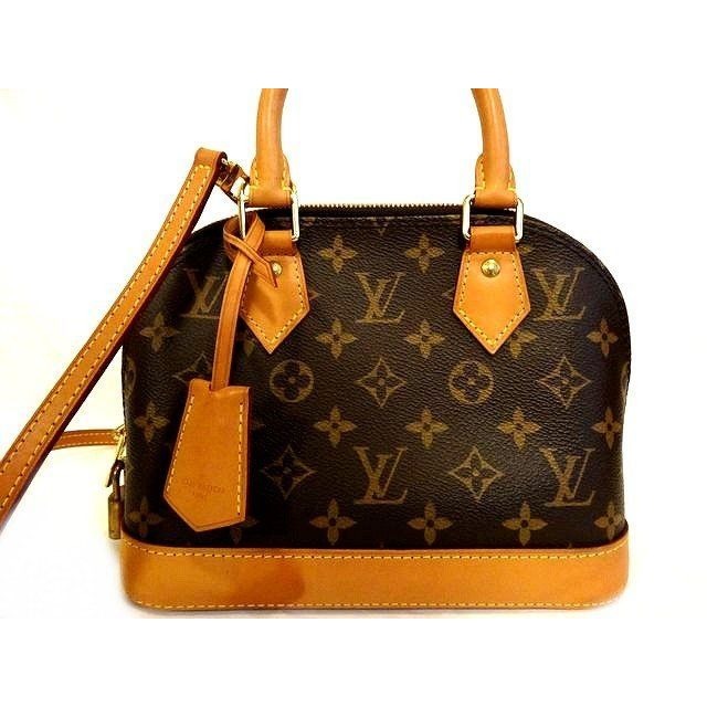 Louis Vuitton Sn1189 IC Chip Monogram Alma BB Handbag Brown 2-Way