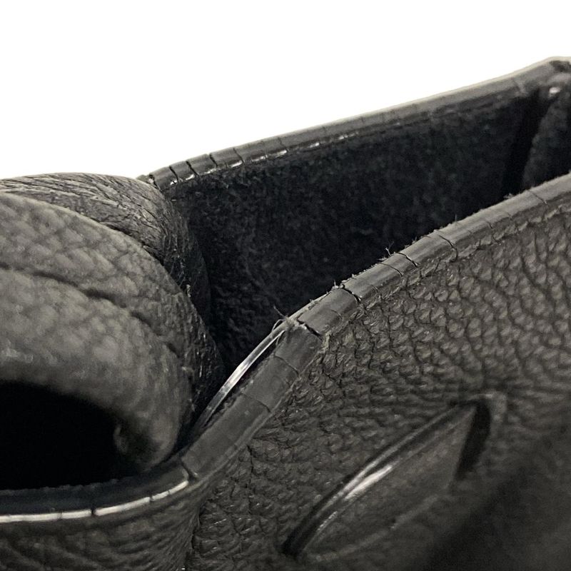 Celine Tote Bag Cabas Phantom Small With Belt Black Leather