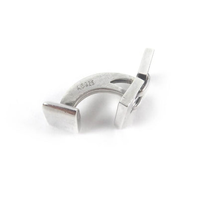 Hermes Vintage Cufflinks Button Accessory Ag925 Silver With Box And Case Total