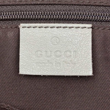 Gucci 204940 Shoulder Bag GG Canvas Leather Abby Beige Green Women