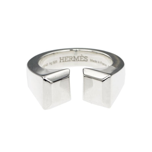 Hermes Ring Cour De Forges GM Size 53 AG 925 Silver Accessories