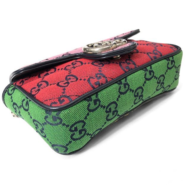 Gucci Multicolor Shoulder GG Marmont Super Mini Bag Canvas