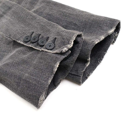 Balenciaga 23aw Washed Denim Tailored Jacket 767953 Tpw54 Charcoal 48