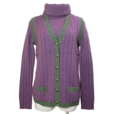 Chanel Boutique Vintage Cashmere Ensemble Knit Vest Sweater Pullover Long