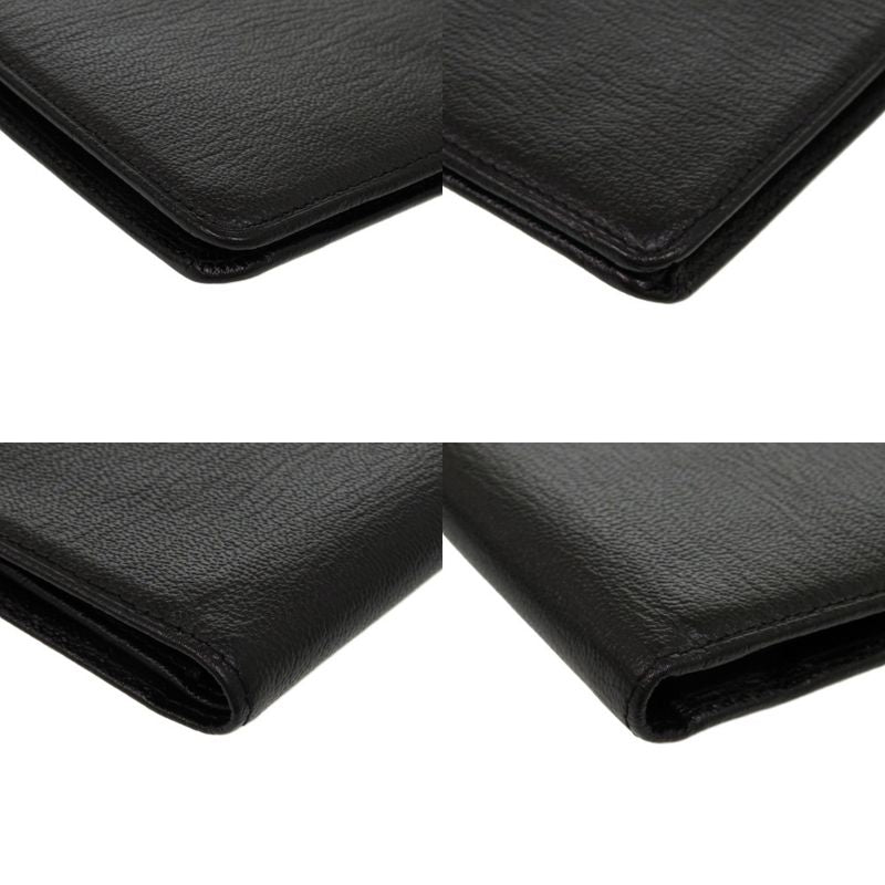 Chanel Coco Marc Lambskin Black 1308 Black Bifold Wallet Chanel