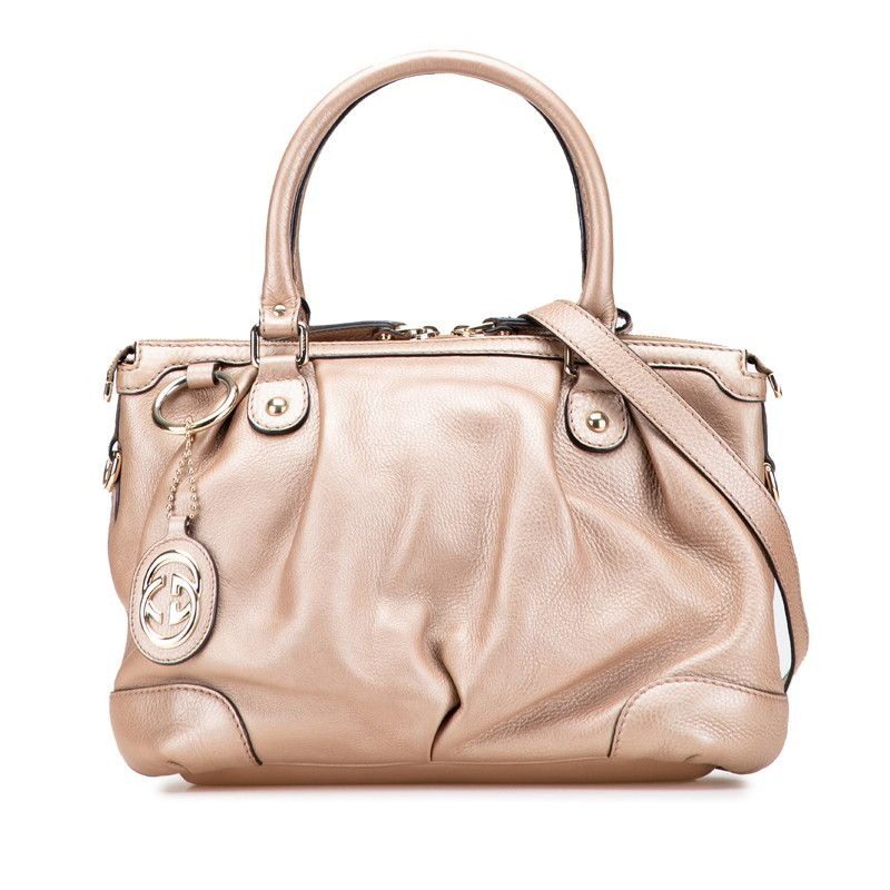 Gucci Ski 2-Way Shoulder Bag Pink Leather