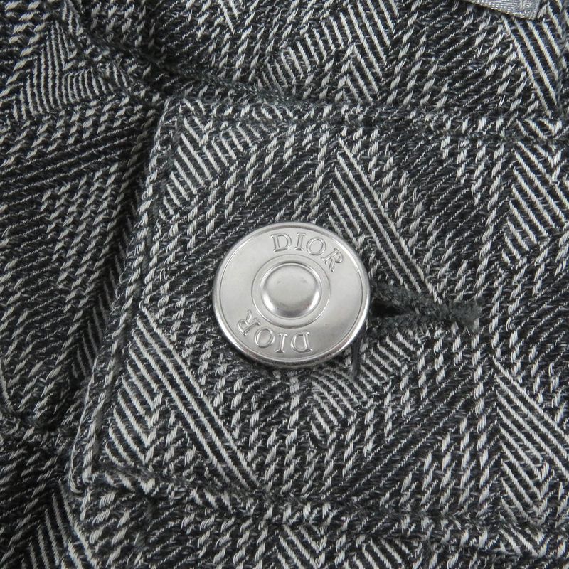 DIOR Homme 313d004b329x Cotton Cowhide CD Diamond Logo Allover Button Fly