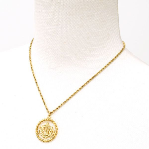 Christian Dior Necklace GP Logo Vintage Christian Dior