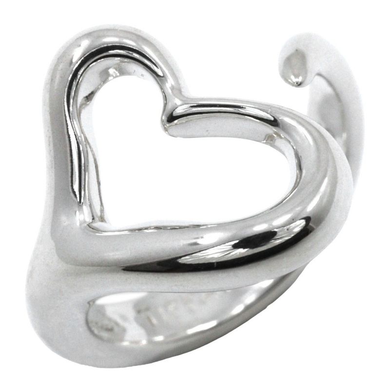 Tiffany & Co Open Heart Elsa Peretti Silver 925 Size 10 Ladies 5g Ring