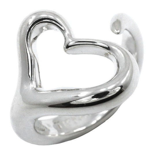 Tiffany & Co Open Heart Elsa Peretti Silver 925 Size 10 Ladies 5g Ring