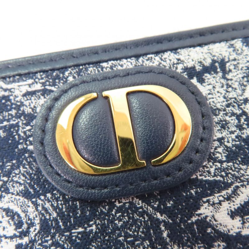 Christian DIOR S2094unjr 30 Montaigne Voyageur Long Wallet Reverse Toile De