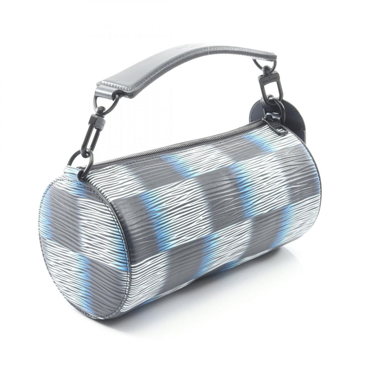 Louis Vuitton Handbag Soft Porochon PM Blue Moon Black Leather — view 2