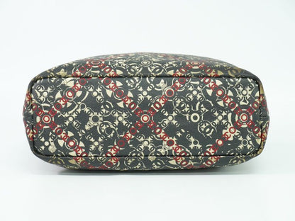 Authentic Chanel Coco Mark Tote Handbag PVC Leather Black Coco Mark Bag