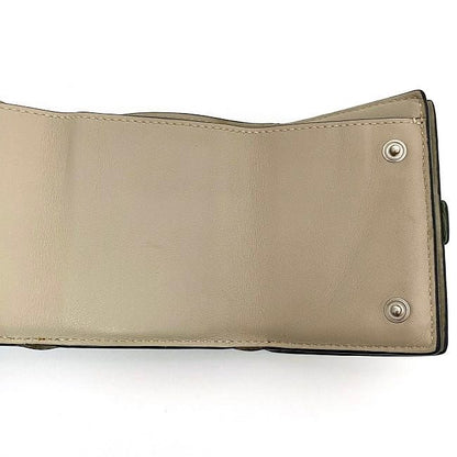 Loewe Trifold Wallet Green Anagram Compact Leather Preowned