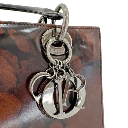 Christian Dior Lady Dior Ma-0958 Patent Leather Women's Handbag