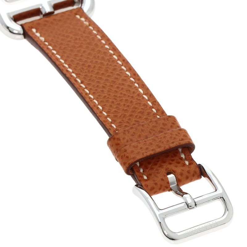 Hermes Cc3510 Cape Cod Douzone Watch SS Leather Ladies