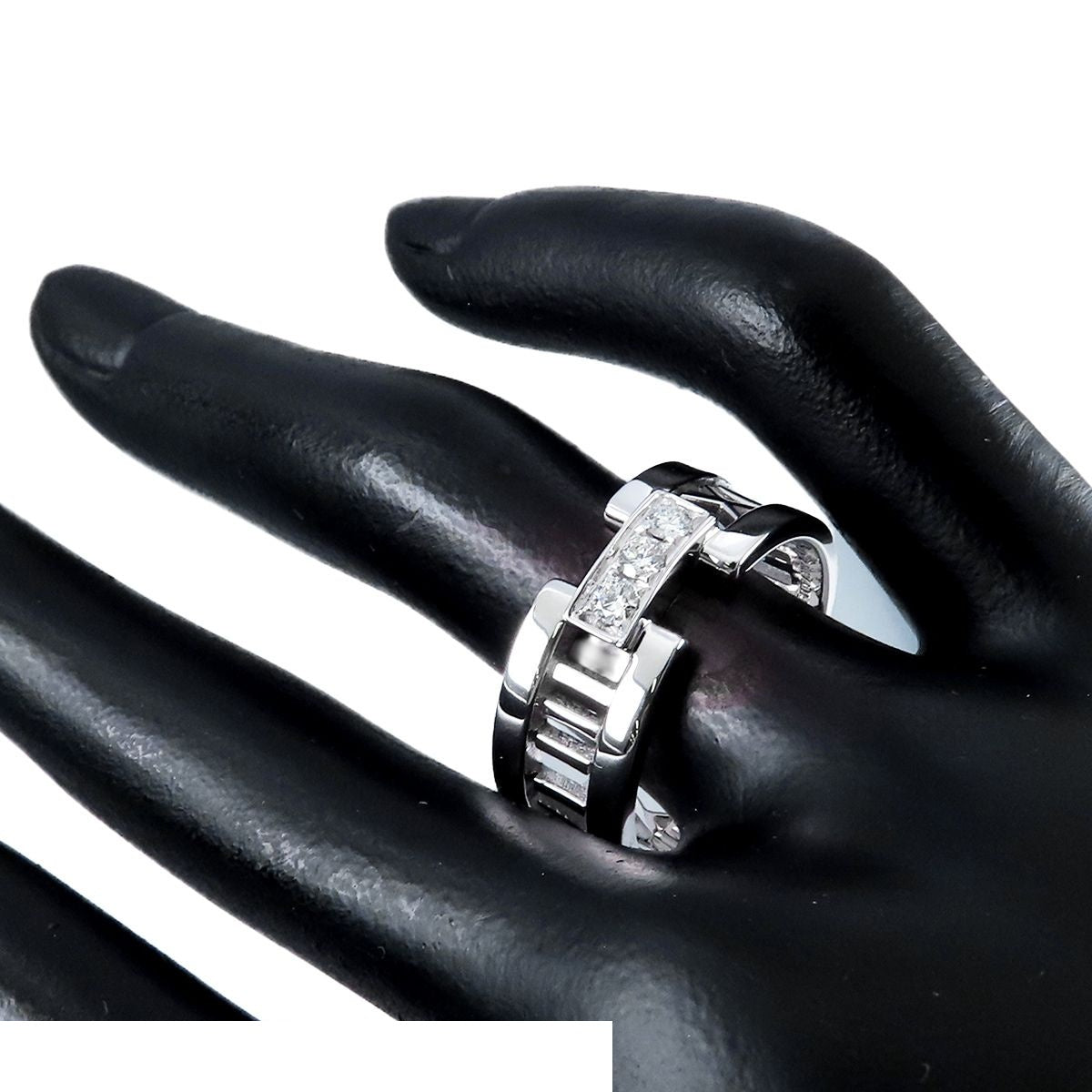 Tiffany & Co Open Atlas Ring White Gold 18K Diamond Ring — view 8
