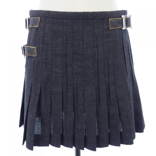 Prada Pleats Lash Stitch Skirt