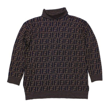 Fendi FF Logo Turtleneck Knit Sweater