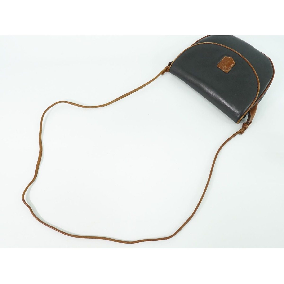 Celine Leather Shoulder Bag Pochette Black — view 4