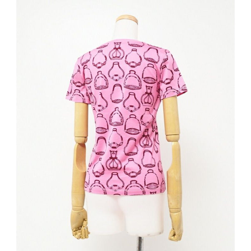 Hermes Cut And Sewn Size 34 Stirrup Illusion Short Sleeve T-Shirt All Over — view 2