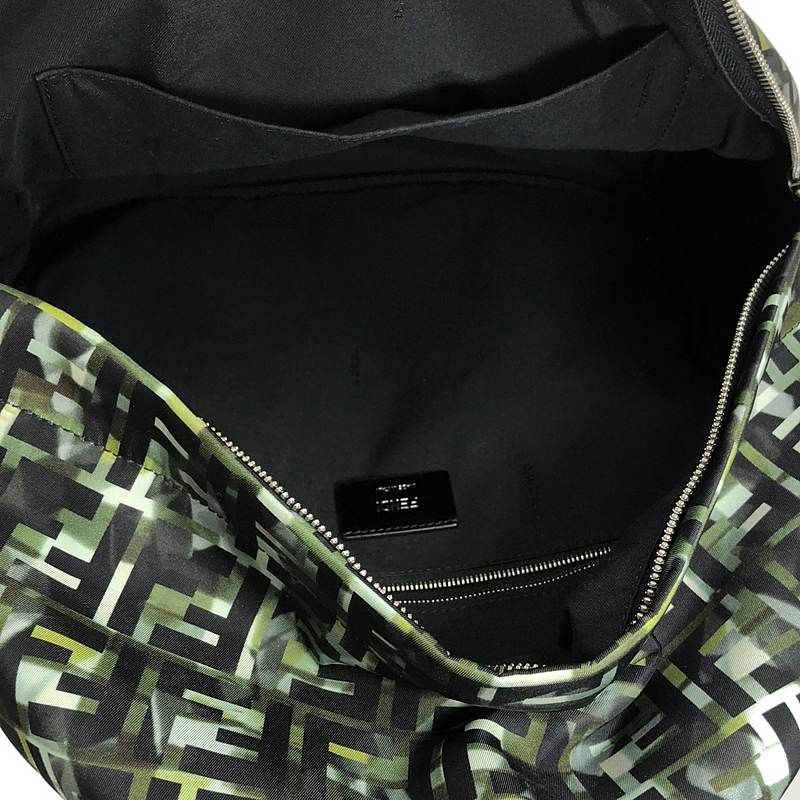 Fendi - Nylon Stamp Camouff Backpack - Nero+multi Silver - Men's
