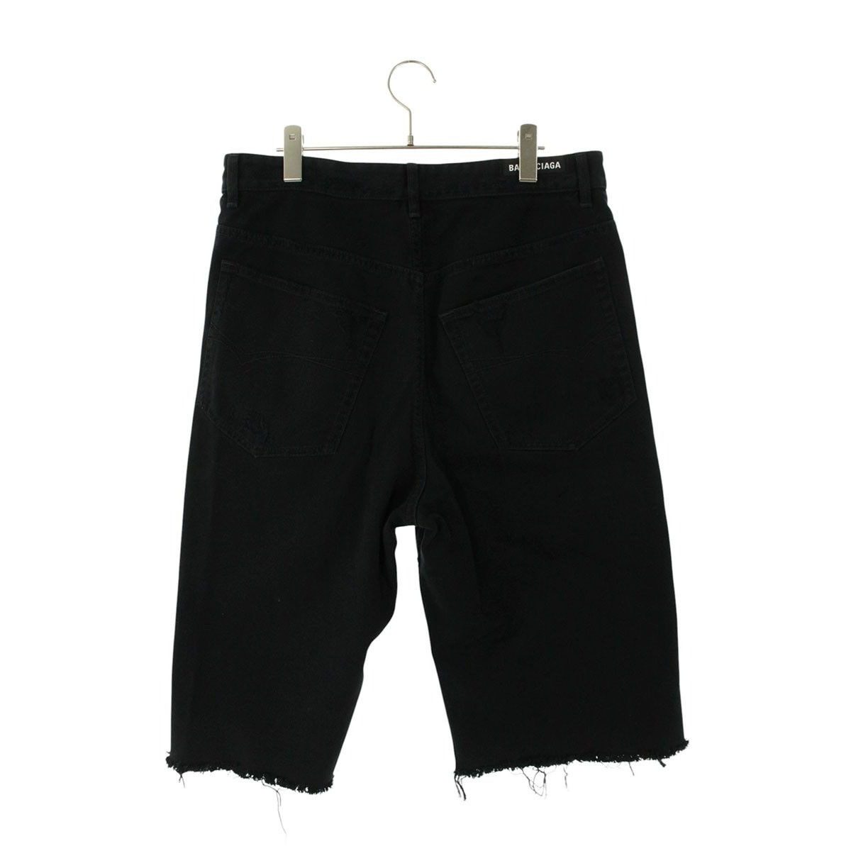 Balenciaga Distressed Baggy Denim Shorts XS — view 2