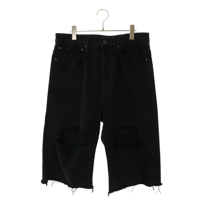 Balenciaga Distressed Baggy Denim Shorts XS