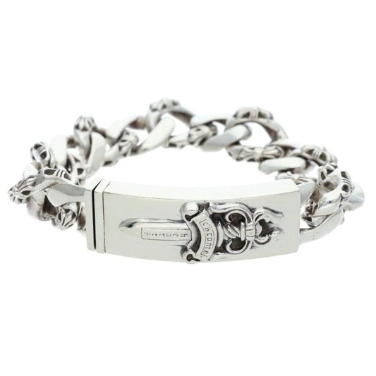 Chrome Hearts ID Dagger ID Fancy Link Silver Bracelet