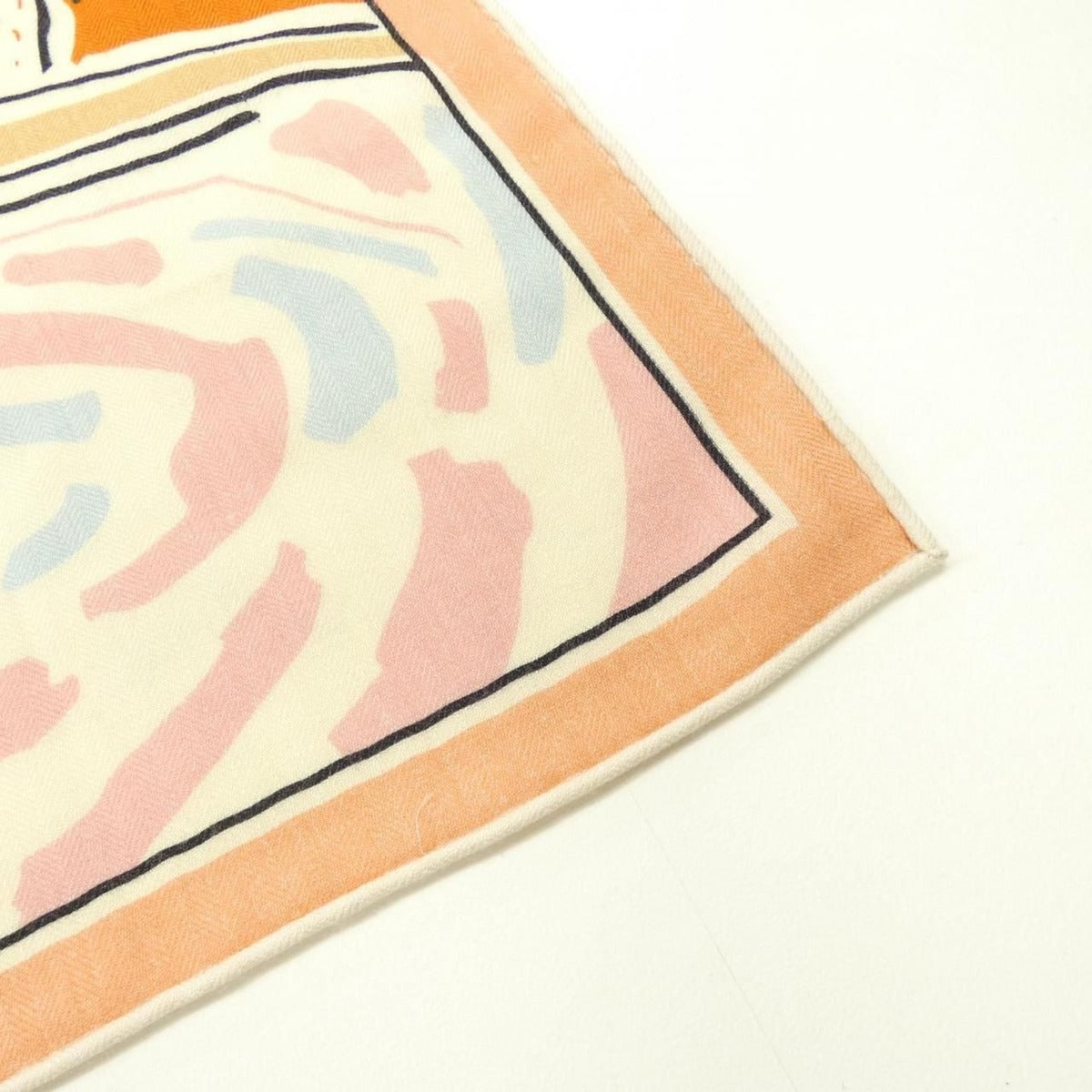 Hermes Rayures D' Ete Carre Shawl White Blue Green Pink — view 2