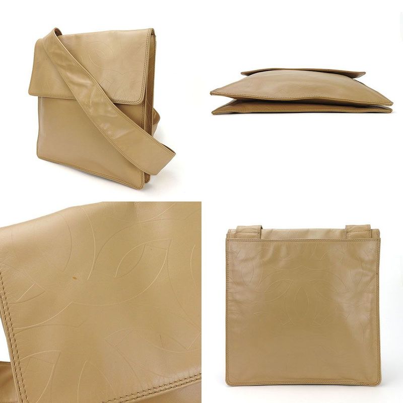 Chanel Shoulder Bag Crossbody Cocomar Cles Leather Cocomar Cles Leather 6 Beige