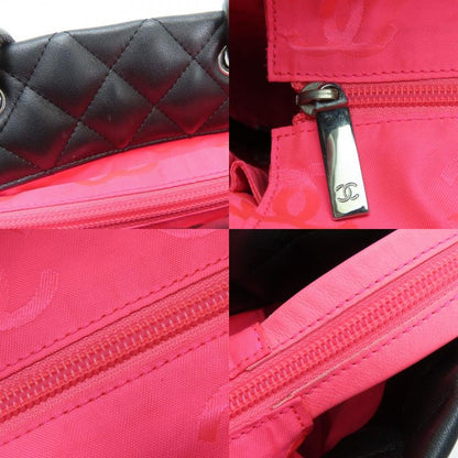 Chanel Tote Bag A25167 Cambon Line Medium Leather Black Silver Hardware 8 Unit