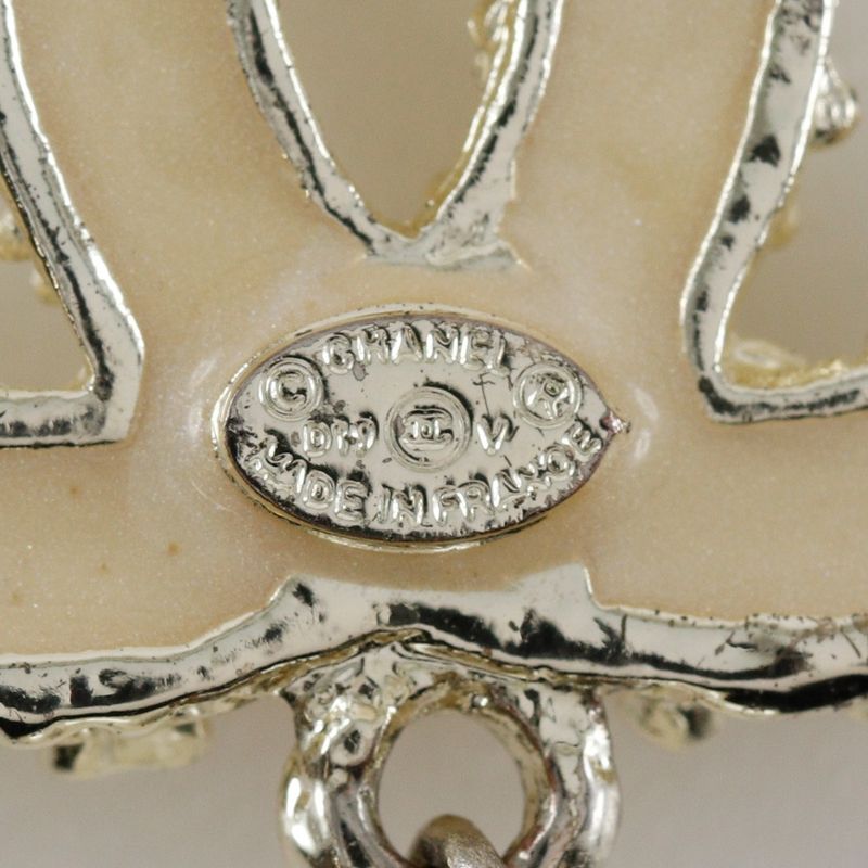 Chanel Coco Mark Rhinestone Pearl And Metal Ladies 17.3g Necklace