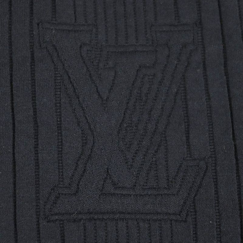 Louis Vuitton 21AW Cotton Nylon LV Logo Embroidery Stripe Pattern Crew Neck