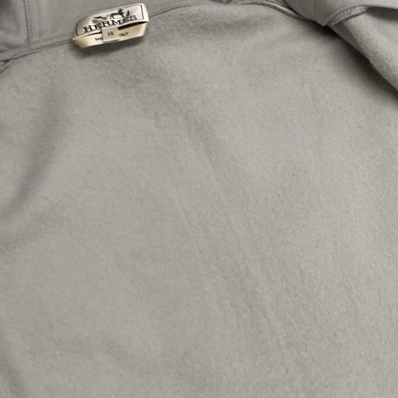 Hermes Hoodie Size XS Men's - H467780ha Light Gray X Black X White Long