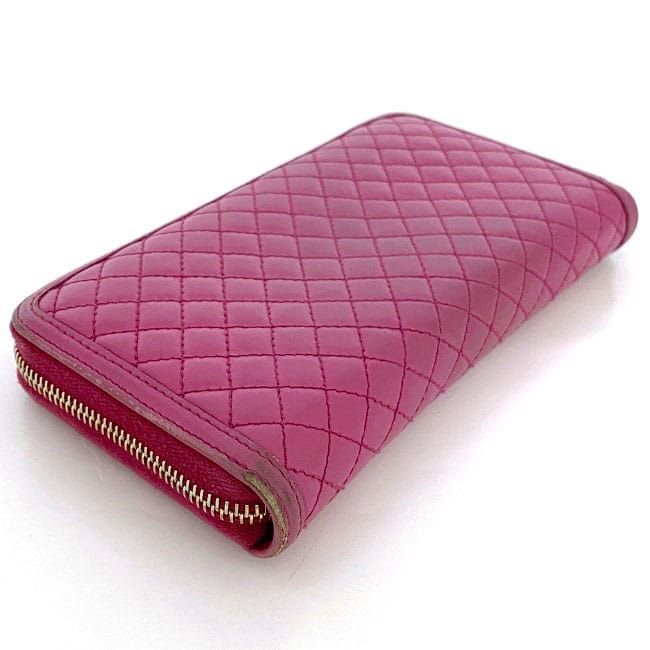 Prada Round Zipper Long Wallet Pink Fuxia 1m0506 Wallet