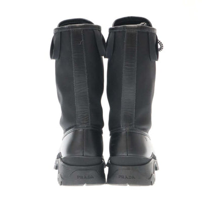 Prada Rodeo Leather Technical Nylon Boots Black 36 1 2