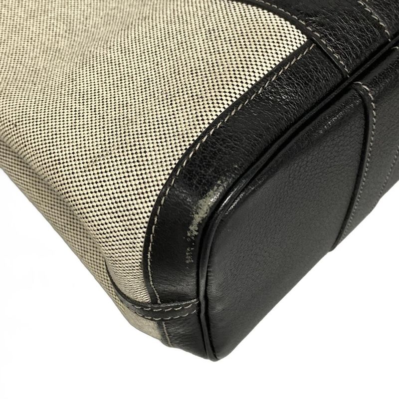 Hermes Garden Party TPM Ivory And Black Silver Hardware Tote Bag
