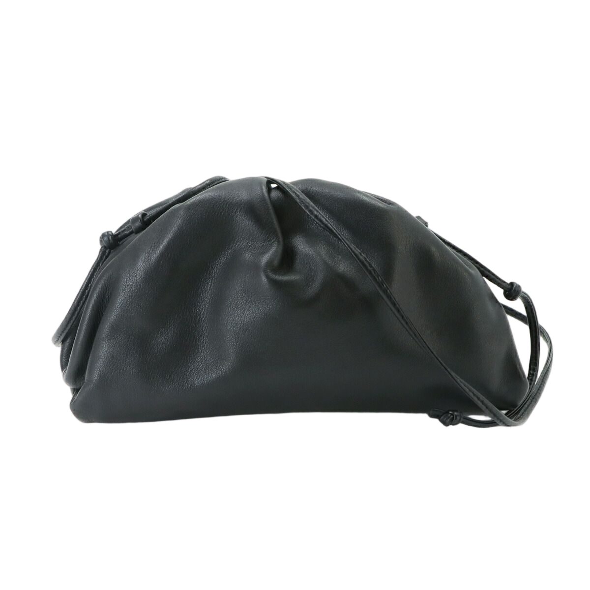 Bottega Veneta Mini Pouch Shoulder Bag Leather Black