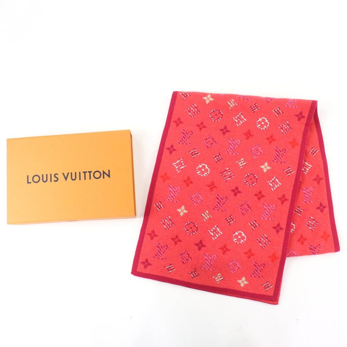 Louis Vuitton Echarpe Pop Monogram Wool Cashmere Knit Scarf Multicolor — view 2