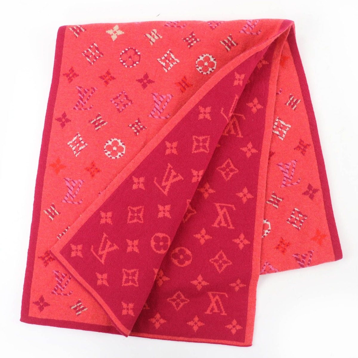 Louis Vuitton Echarpe Pop Monogram Wool Cashmere Knit Scarf Multicolor — view 3