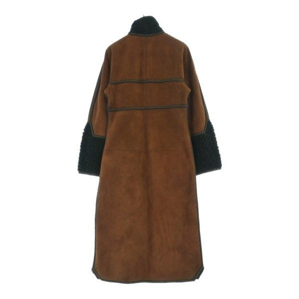 Fendi Coat Black 40 Brown — view 2